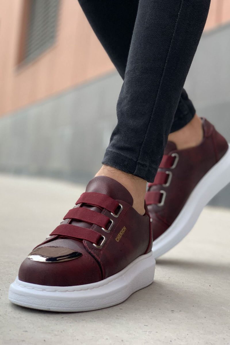 Chekich CH251 Men's Sneakers, Fashion Shoes, Burgundy - Image 2