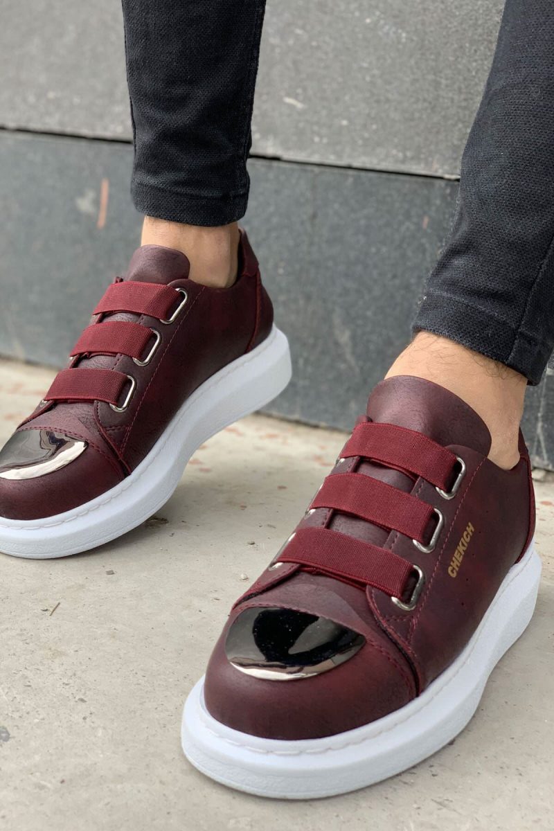 Chekich CH251 Men's Sneakers, Fashion Shoes, Burgundy - Image 3