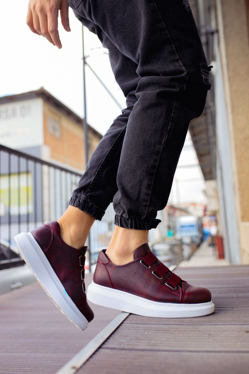 Chekich CH253 Men's Sneakers, Fashion Shoes, Burgundy - Image 3