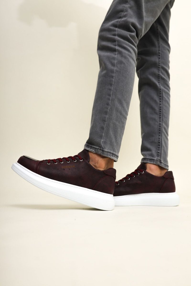 Chekich CH175 Men's Sneakers, Fashion Shoes, Burgundy - Image 3