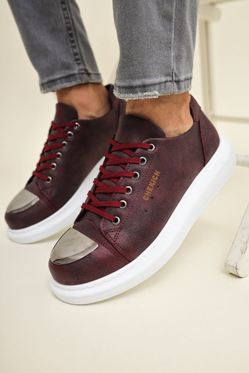 Chekich CH175 Men's Sneakers, Fashion Shoes, Burgundy