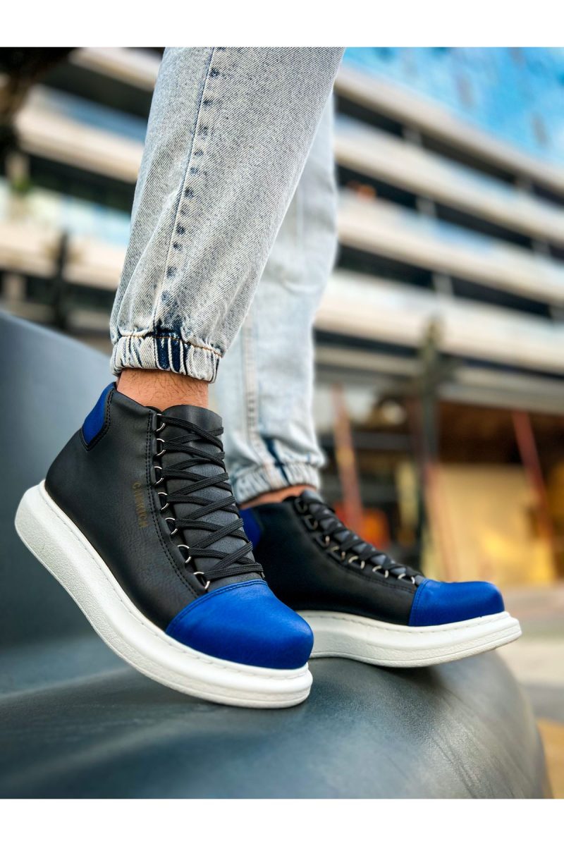 Chekich CH258 Men's Sneakers, Fashion Shoes, Black/SAX Blue - Image 4