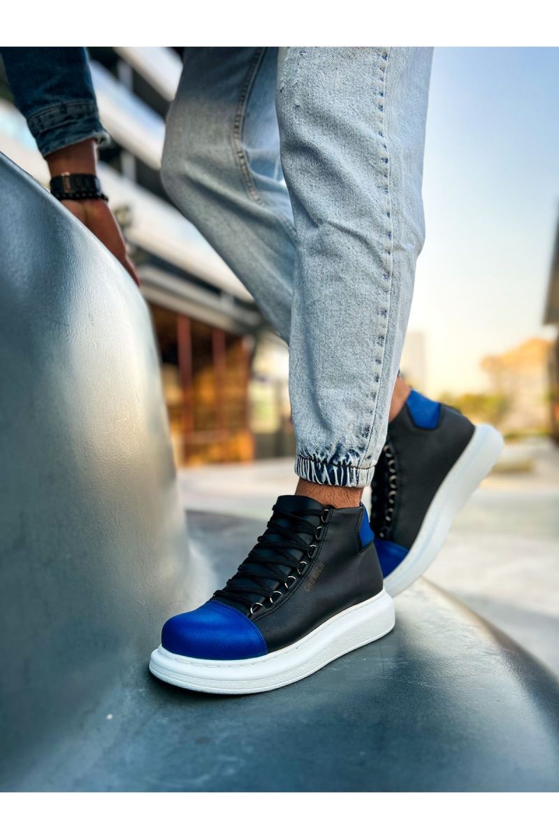 Chekich CH258 Men's Sneakers, Fashion Shoes, Black/SAX Blue - Image 3