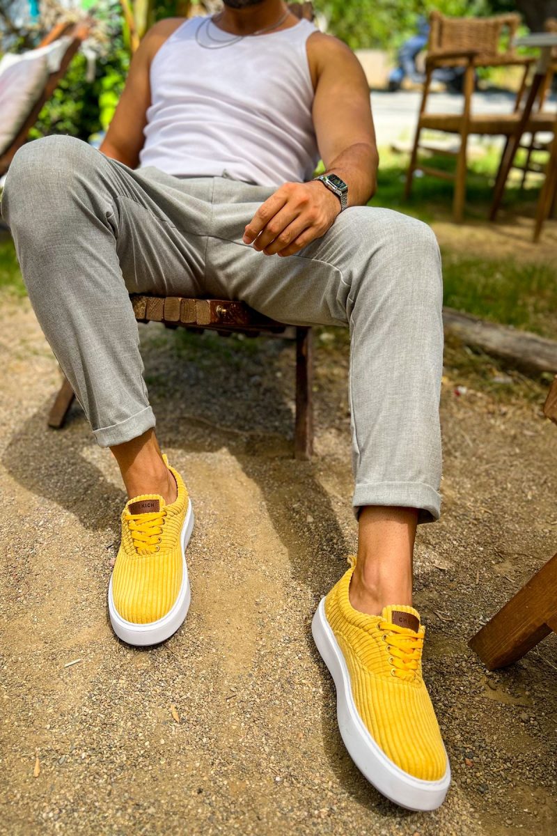 Chekich CH173 Men's Sneakers, Fashion Shoes, Yellow - Image 4