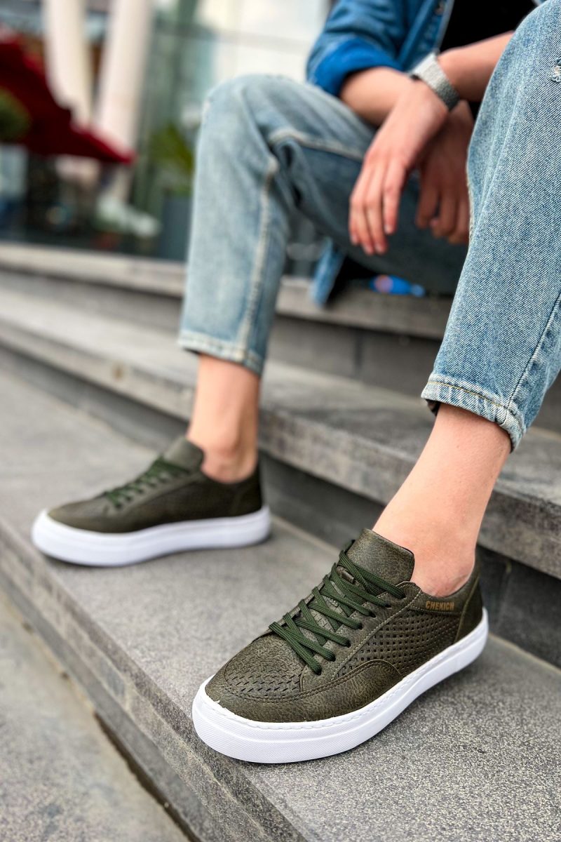 Chekich CH015 Men's Sneakers, Fashion Shoes, Green - Image 4