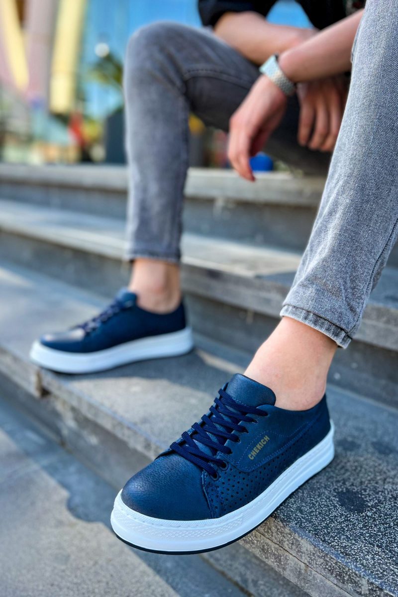 Chekich CH043 Men's Sneakers, Fashion Shoes, NavyBlue - Image 4