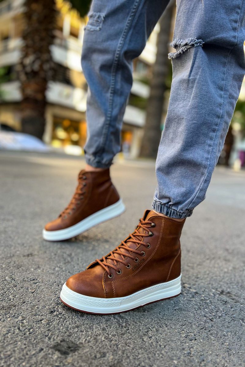 Chekich CH055 Men's Sneakers, Fashion Shoes, Brown - Image 4