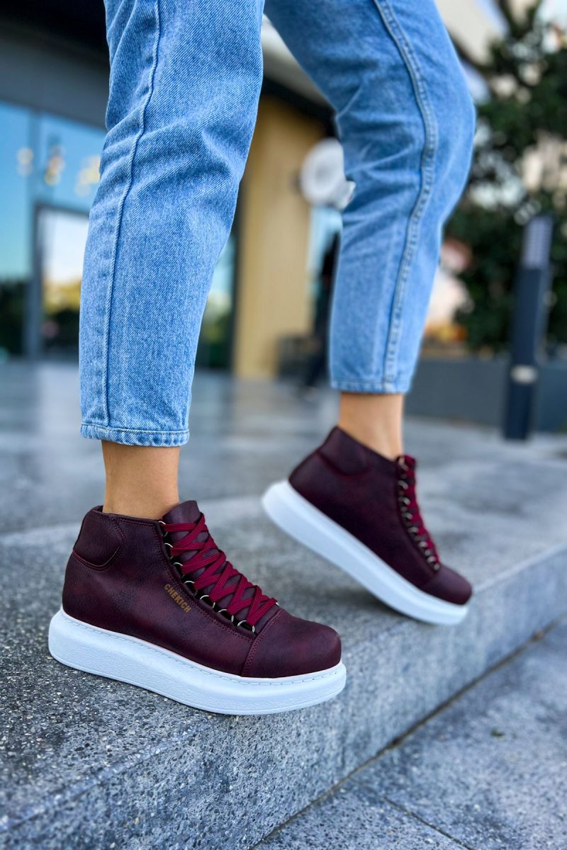 Chekich CH258 Women's Sneakers, Fashion Shoes, Burgundy - Image 3