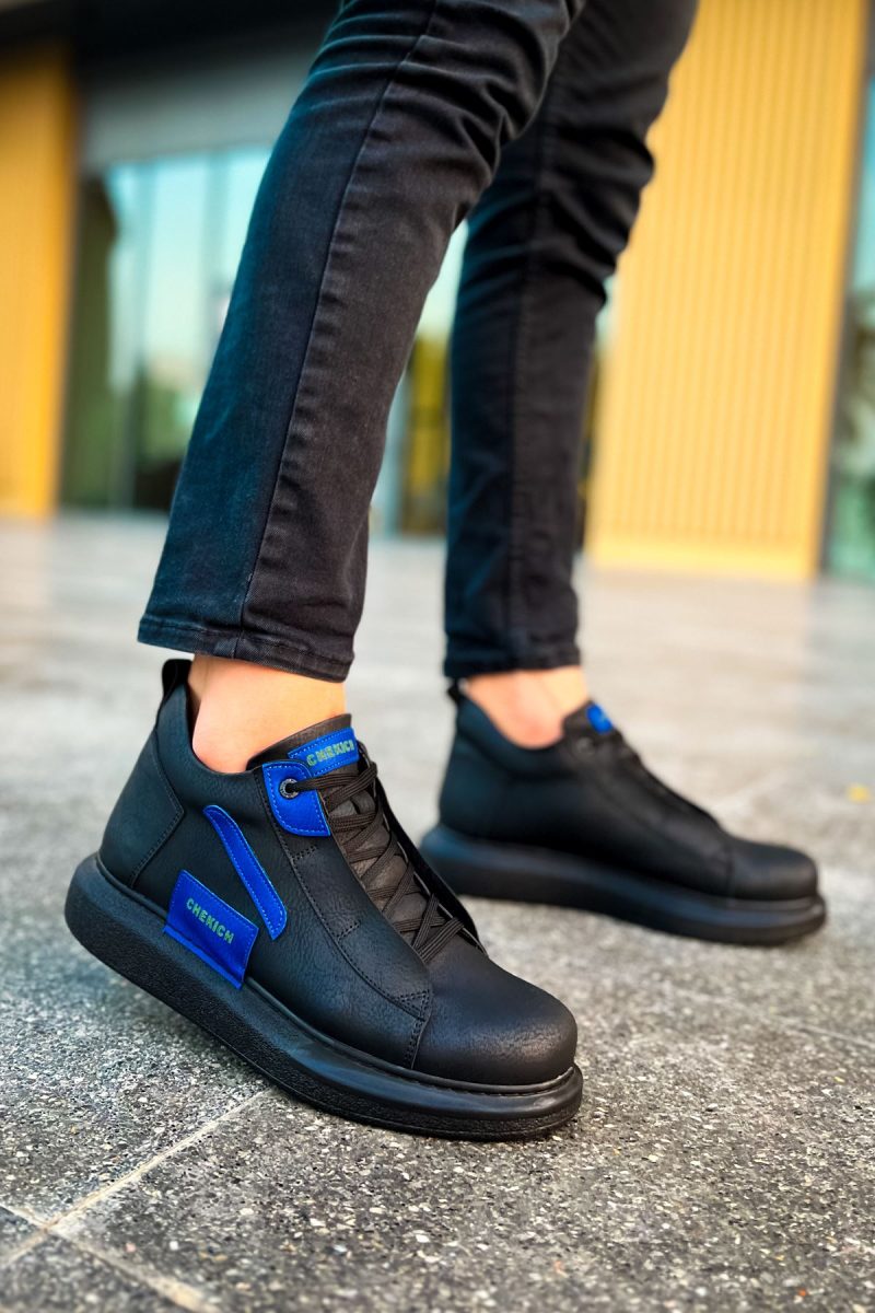 Chekich CH131 Men's Sneakers, Fashion Shoes, Black/SAX Blue - Image 2