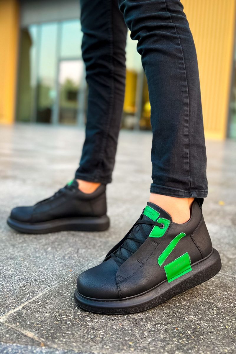 Chekich CH131 Men's Sneakers, Fashion Shoes, Black / Green - Image 3