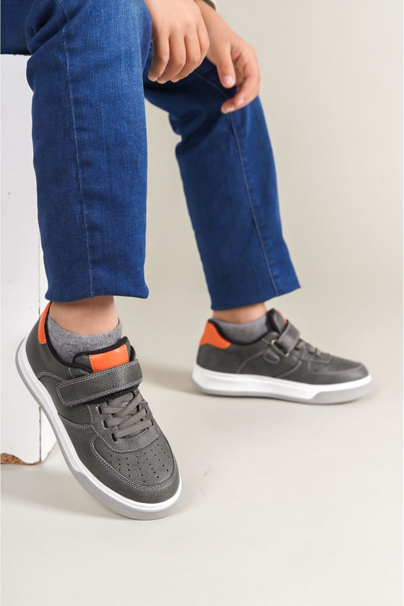 Chekich CHKDS  Sneakers, Fashion Shoes, Grey Orange