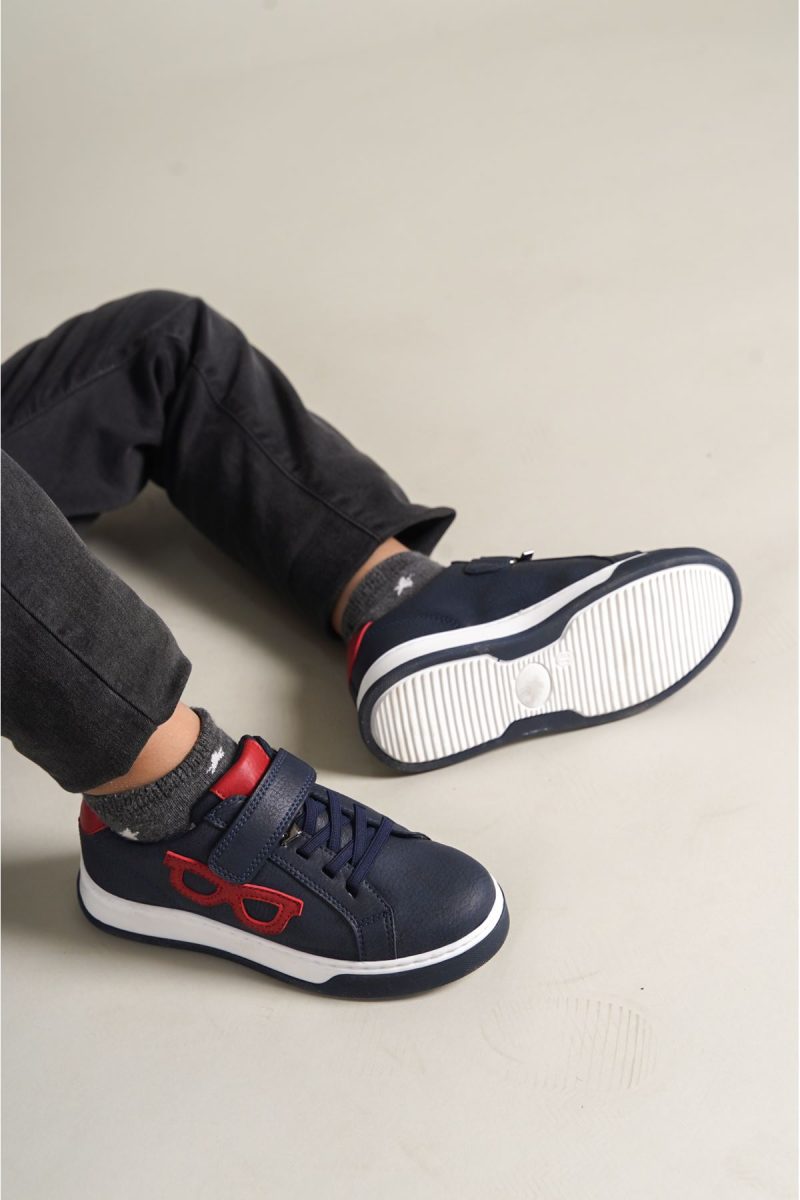 Chekich CHKDS  Sneakers, Fashion Shoes, NavyBlue Red White - Image 3