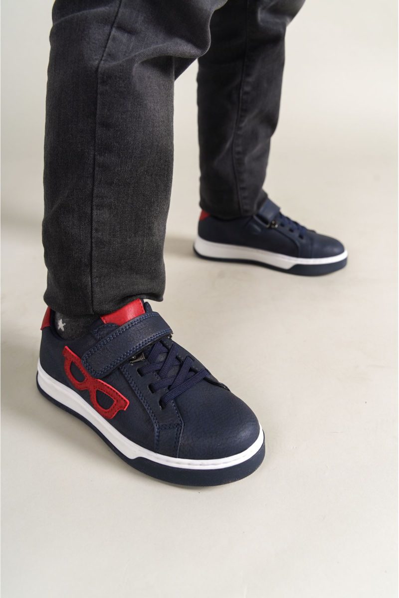 Chekich CHKDS  Sneakers, Fashion Shoes, NavyBlue Red White - Image 2