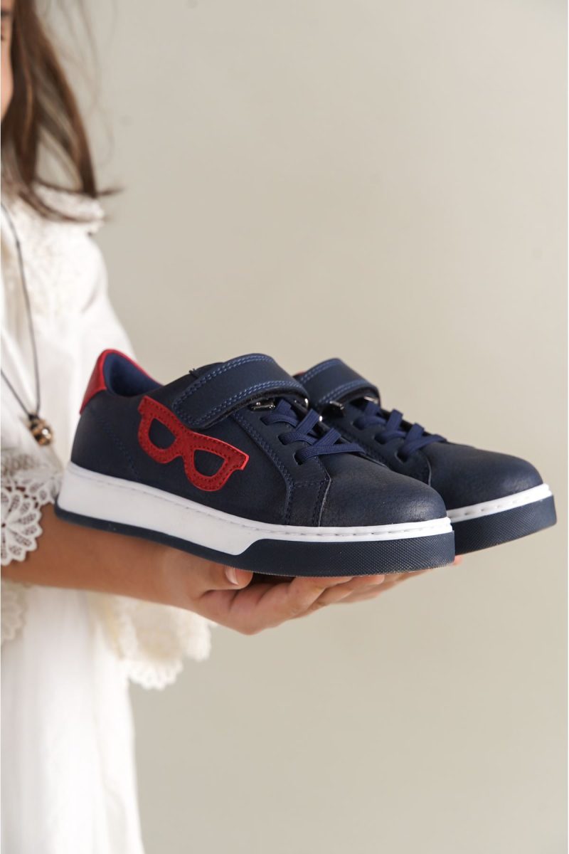 Chekich CHKDS  Sneakers, Fashion Shoes, NavyBlue Red White - Image 4