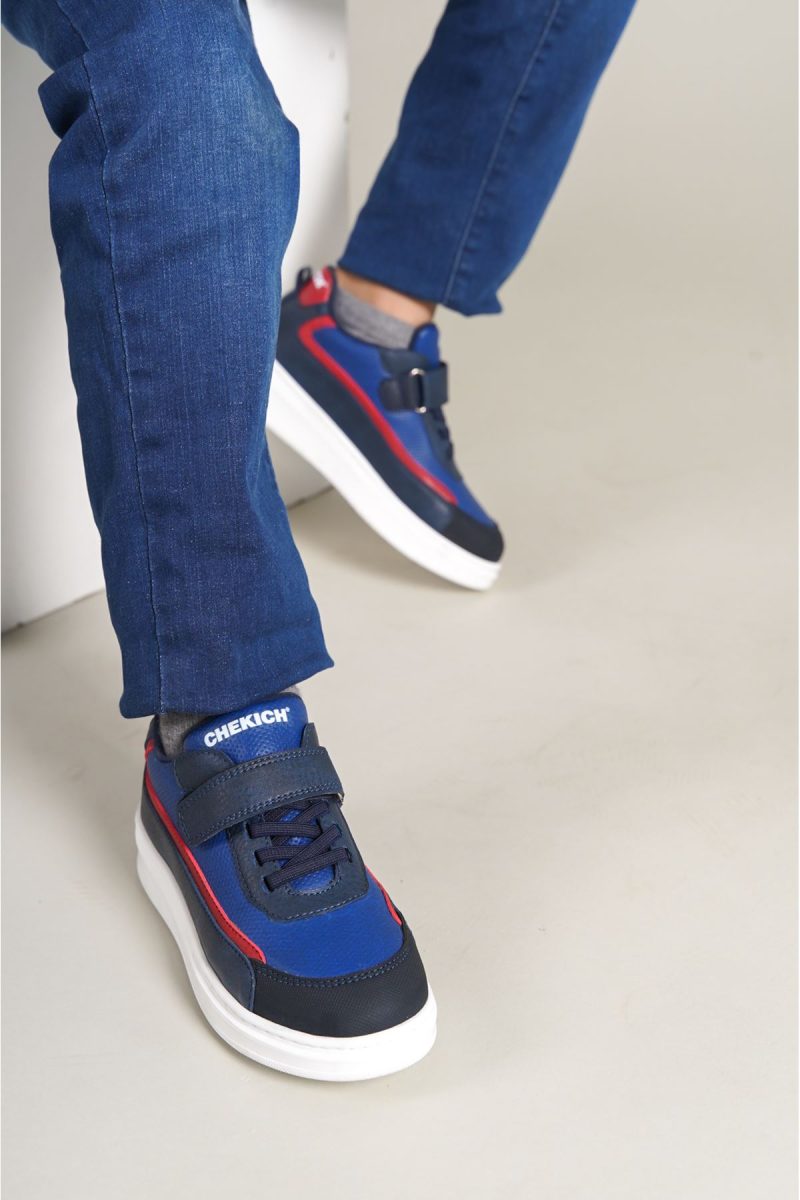 Chekich CHKDS  Sneakers, Fashion Shoes, NavyBlue Blue Red