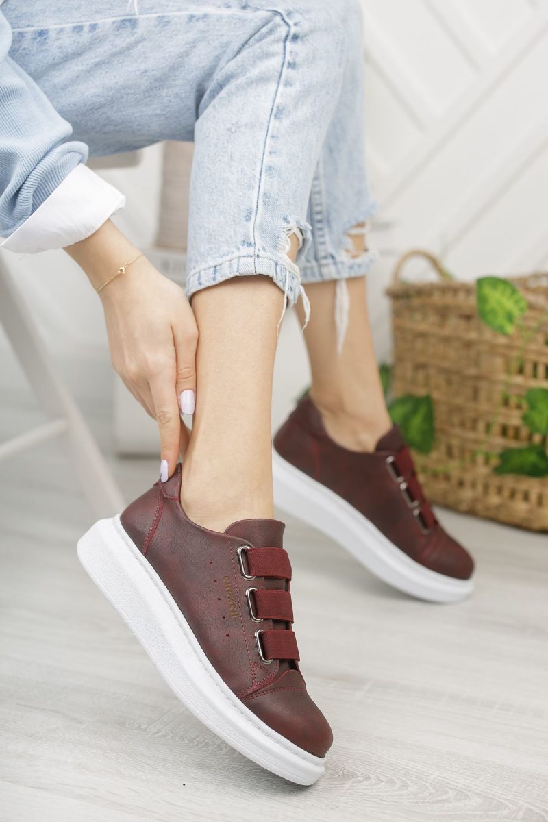 Chekich CH253 Women's Sneakers, Fashion Shoes, Burgundy