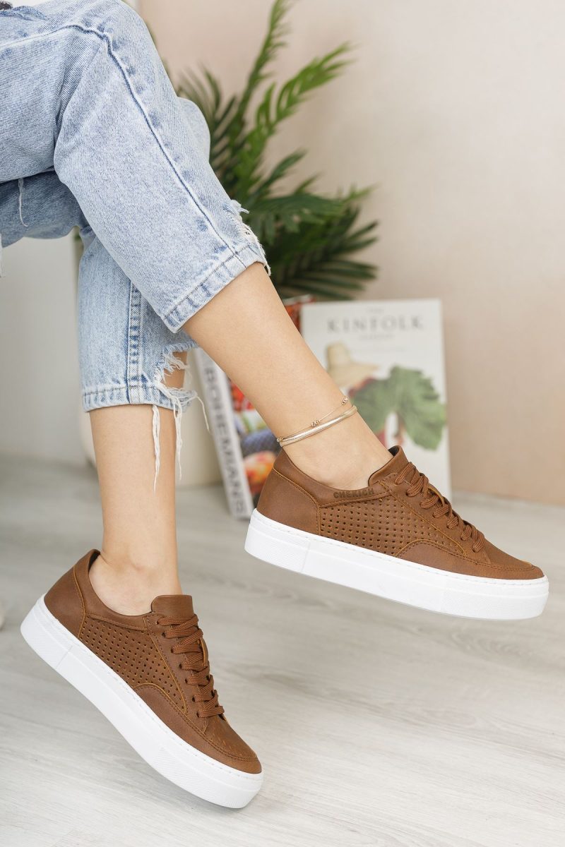 Chekich CH015 Women's Sneakers, Fashion Shoes, Brown - Image 2