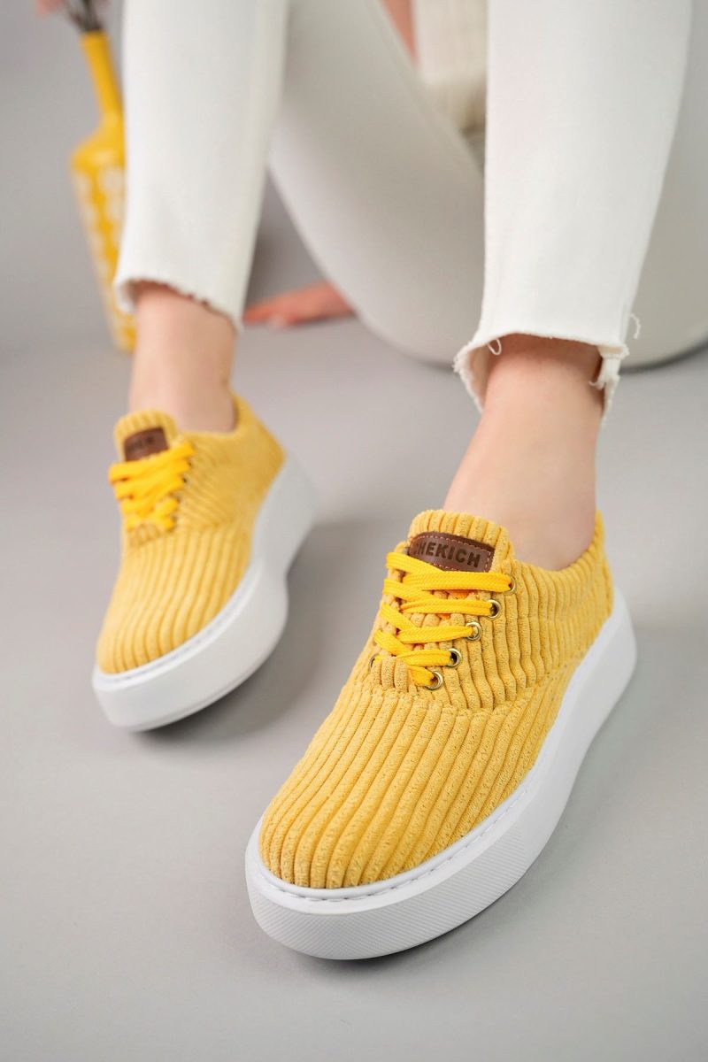 Chekich CH173 Women's Sneakers, Fashion Shoes, Yellow