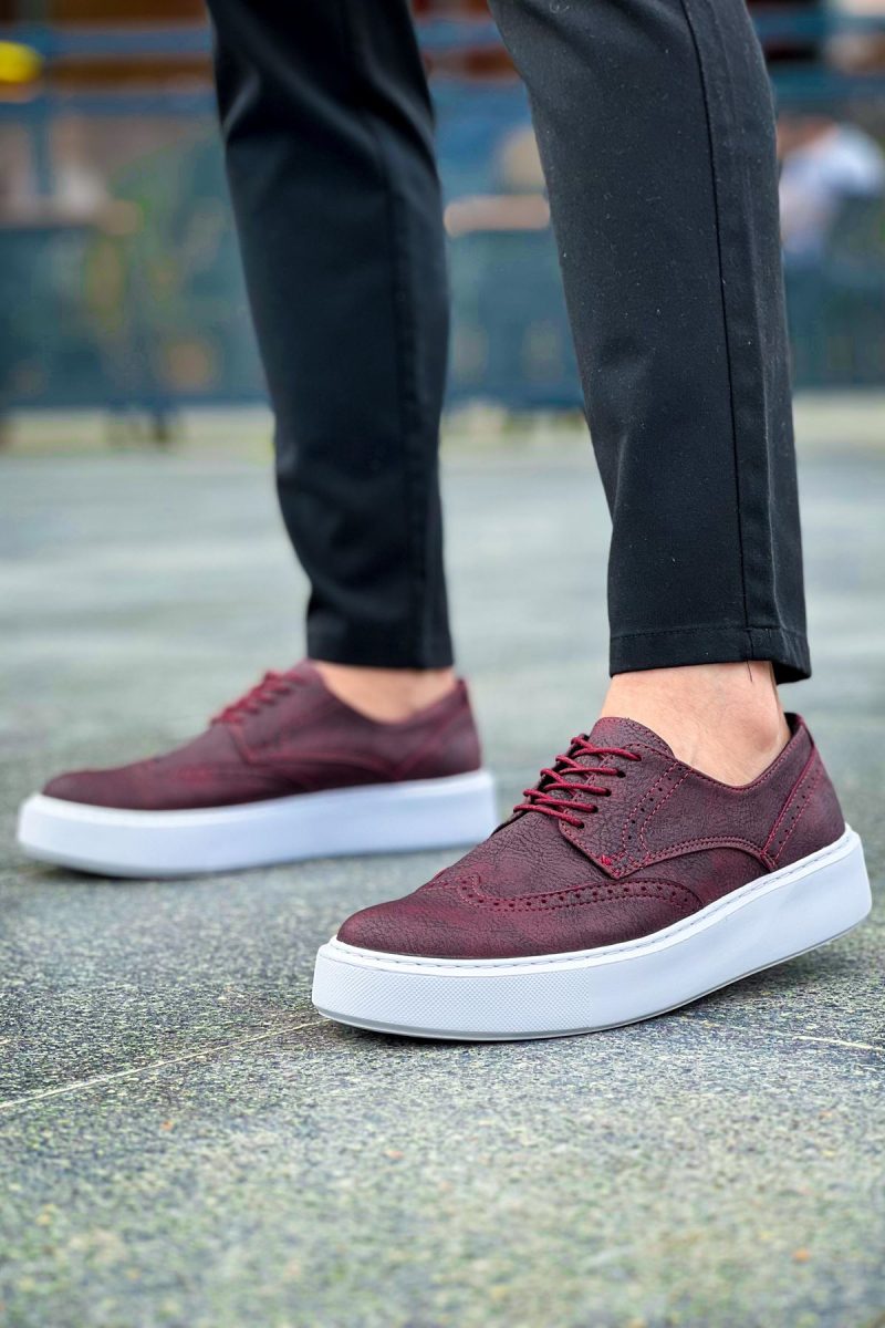 Chekich CH149 Men's Sneakers, Fashion Shoes, Burgundy - Image 2