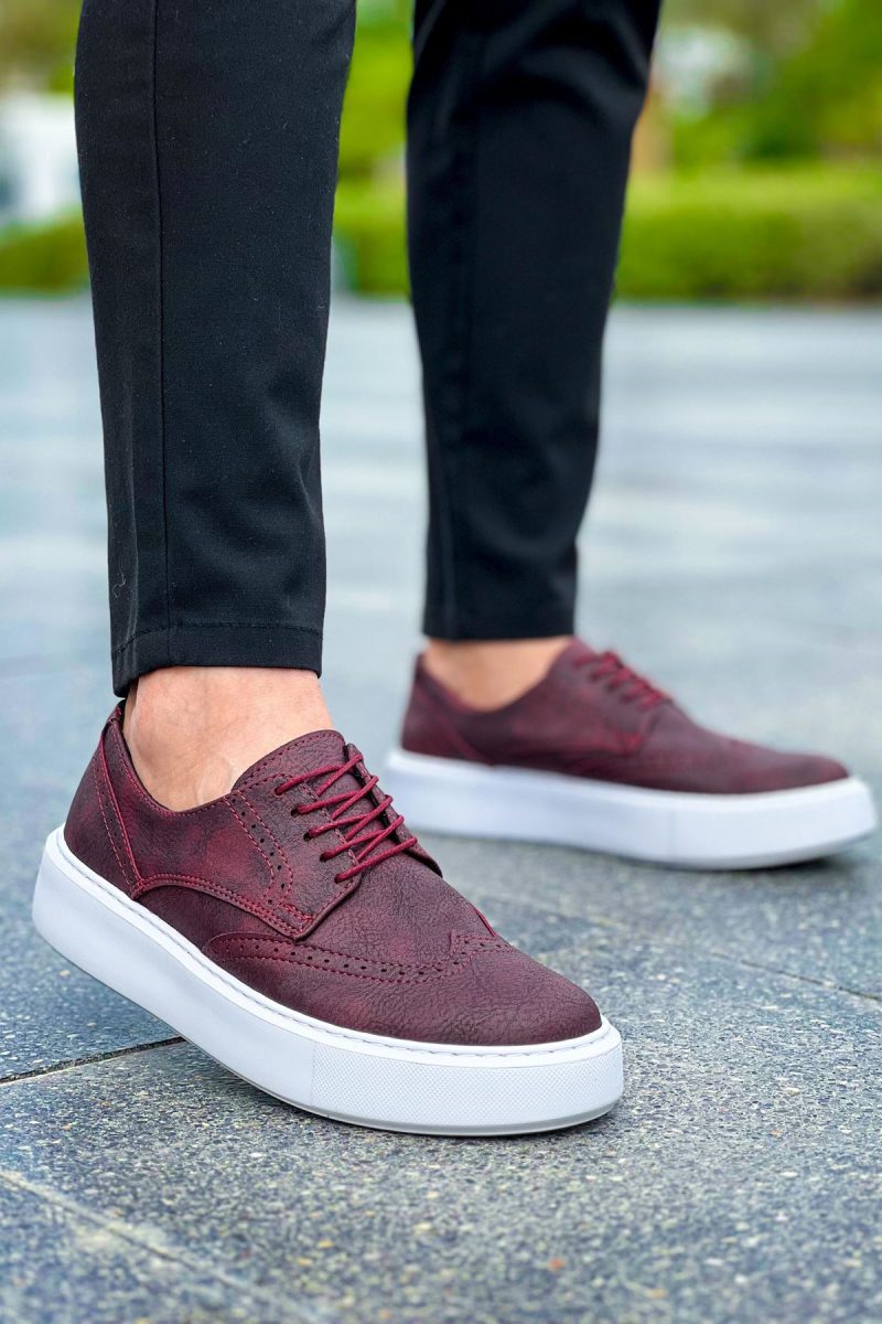 Chekich CH149 Men's Sneakers, Fashion Shoes, Burgundy