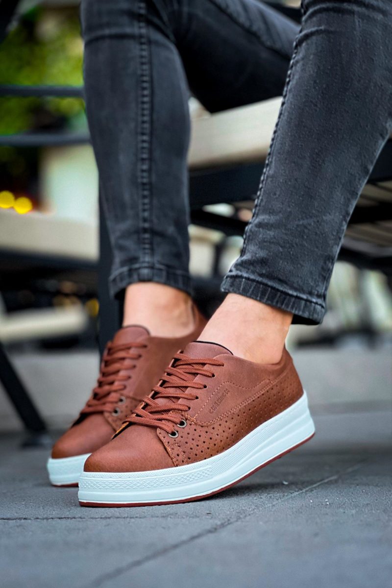 Chekich CH043 Men's Sneakers, Fashion Shoes, Brown - Image 2