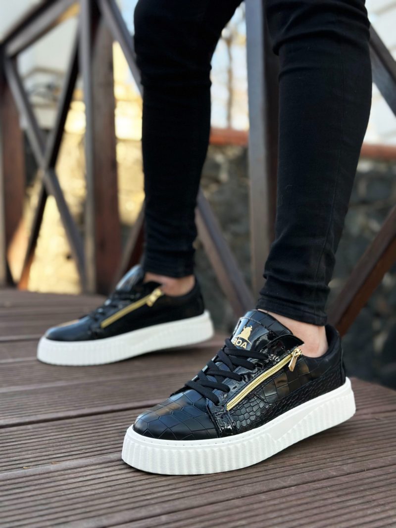 Boa SNR-03 Men Casual Shoes,  Leather Black Fashion Shoes