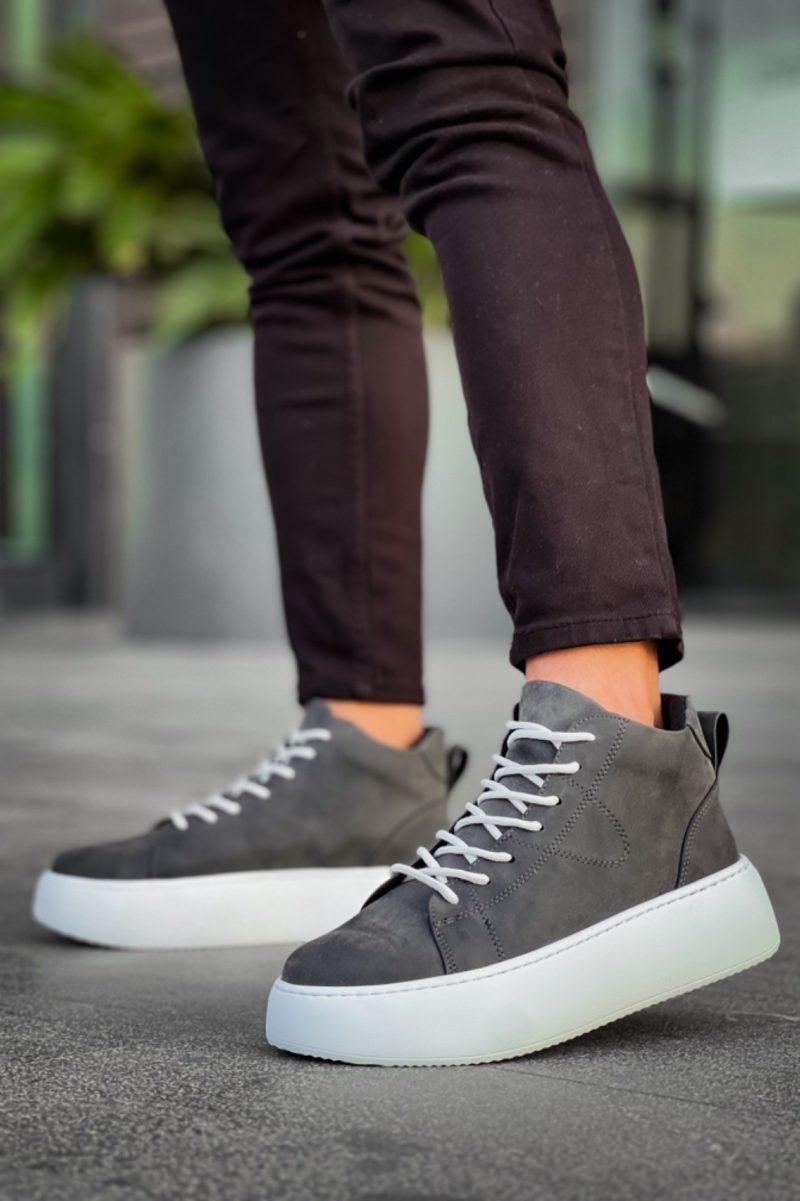 Boa LE10-A Men Boots,  Leather Grey Fashion Shoes - Image 2