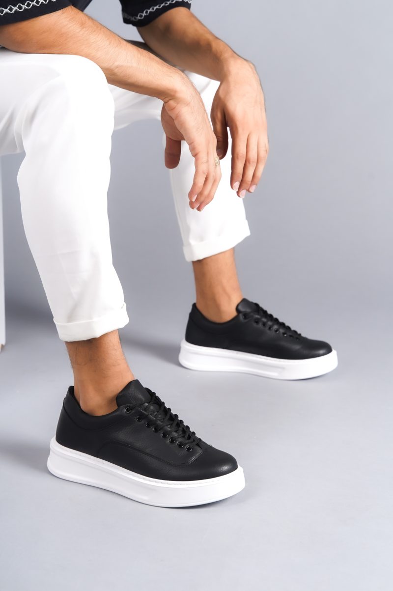 Boa KB-005 Men Casual Shoes,  Leather Black Fashion Shoes
