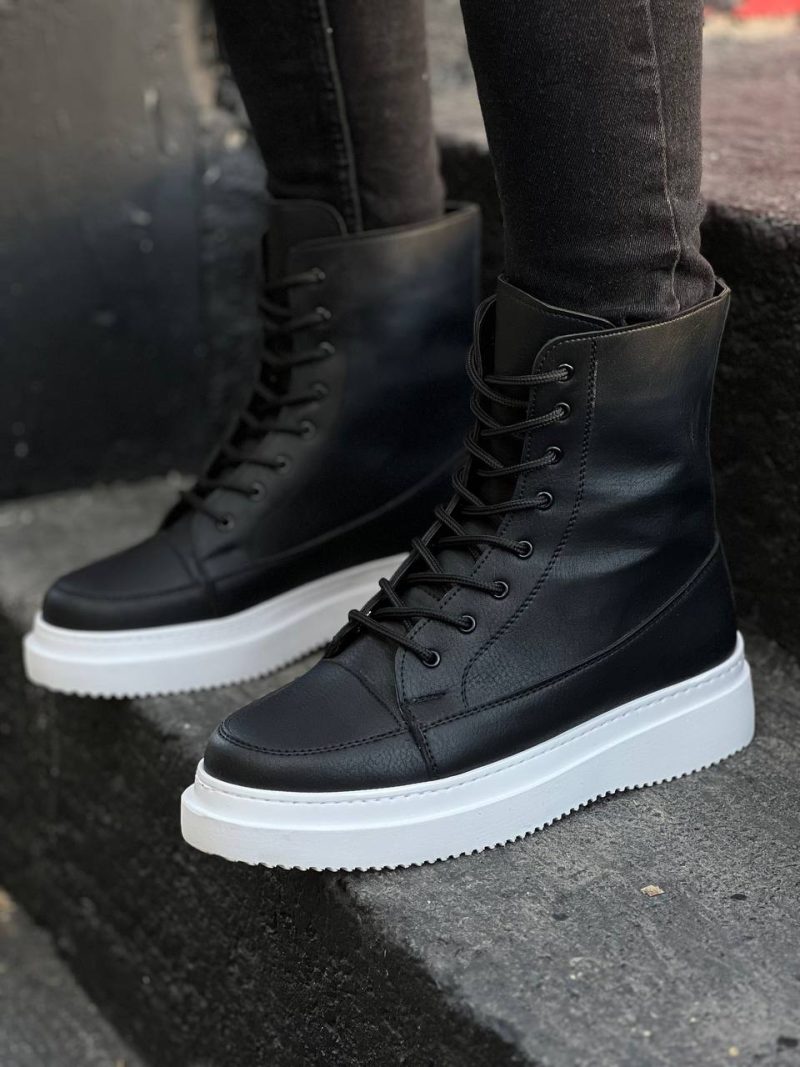 Boa KB-099 Men Casual Shoes,  Leather Black Fashion Shoes