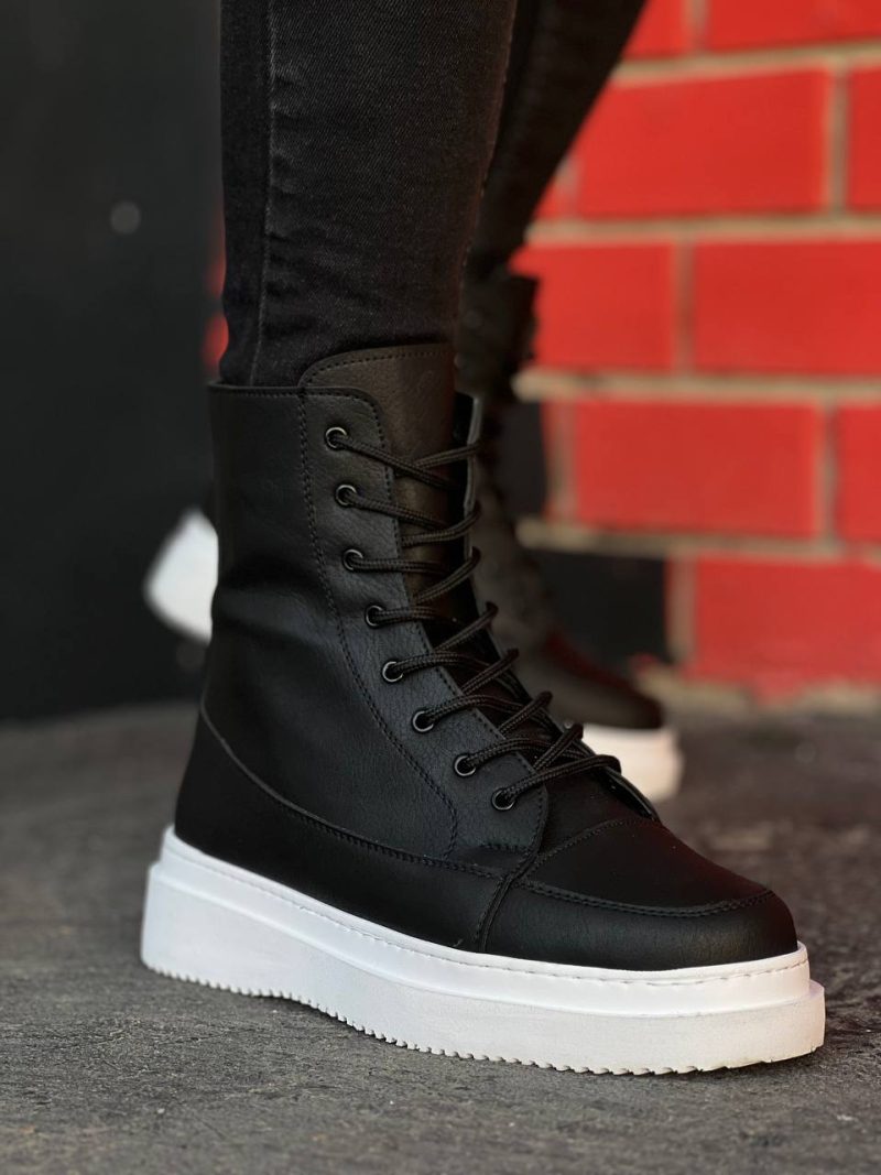 Boa KB-099 Men Casual Shoes,  Leather Black Fashion Shoes - Image 3