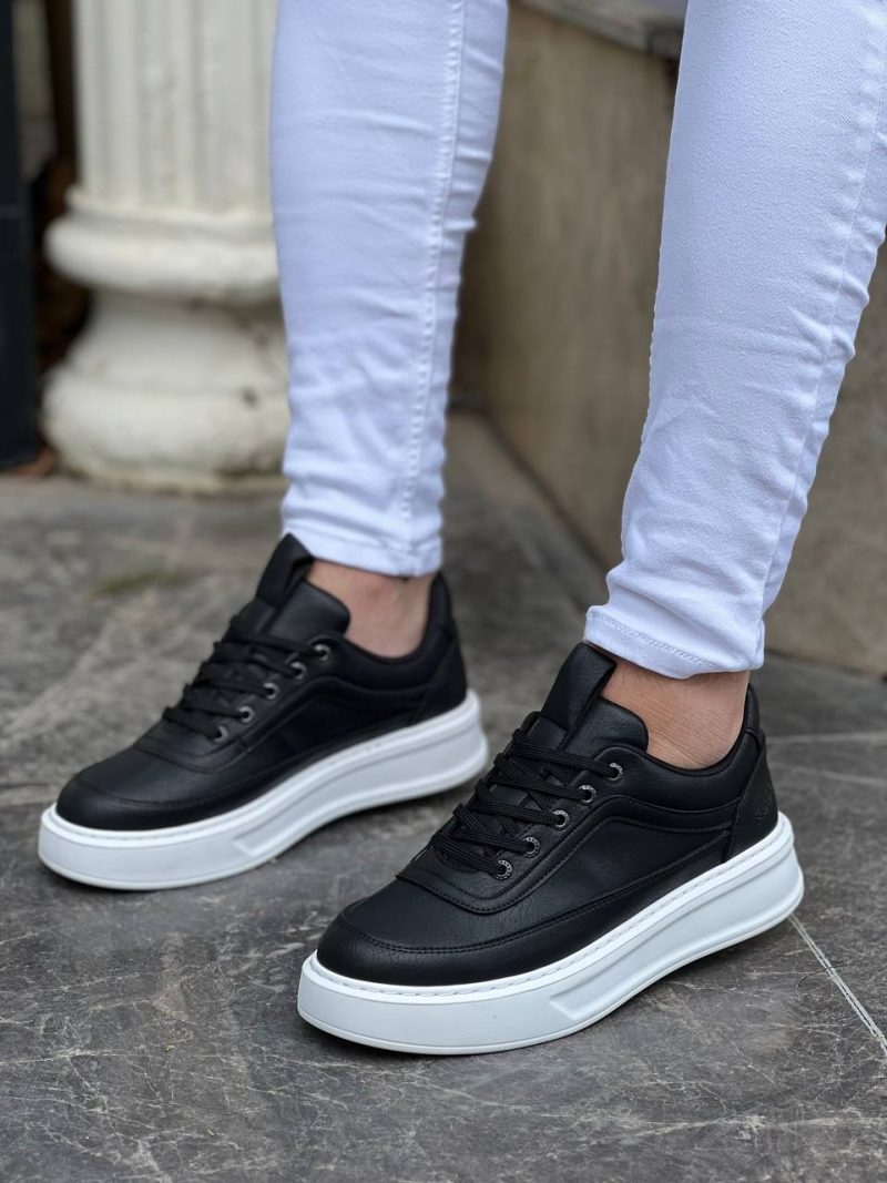 Boa KB-006 Men Casual Shoes,  Leather Black Fashion Shoes - Image 2