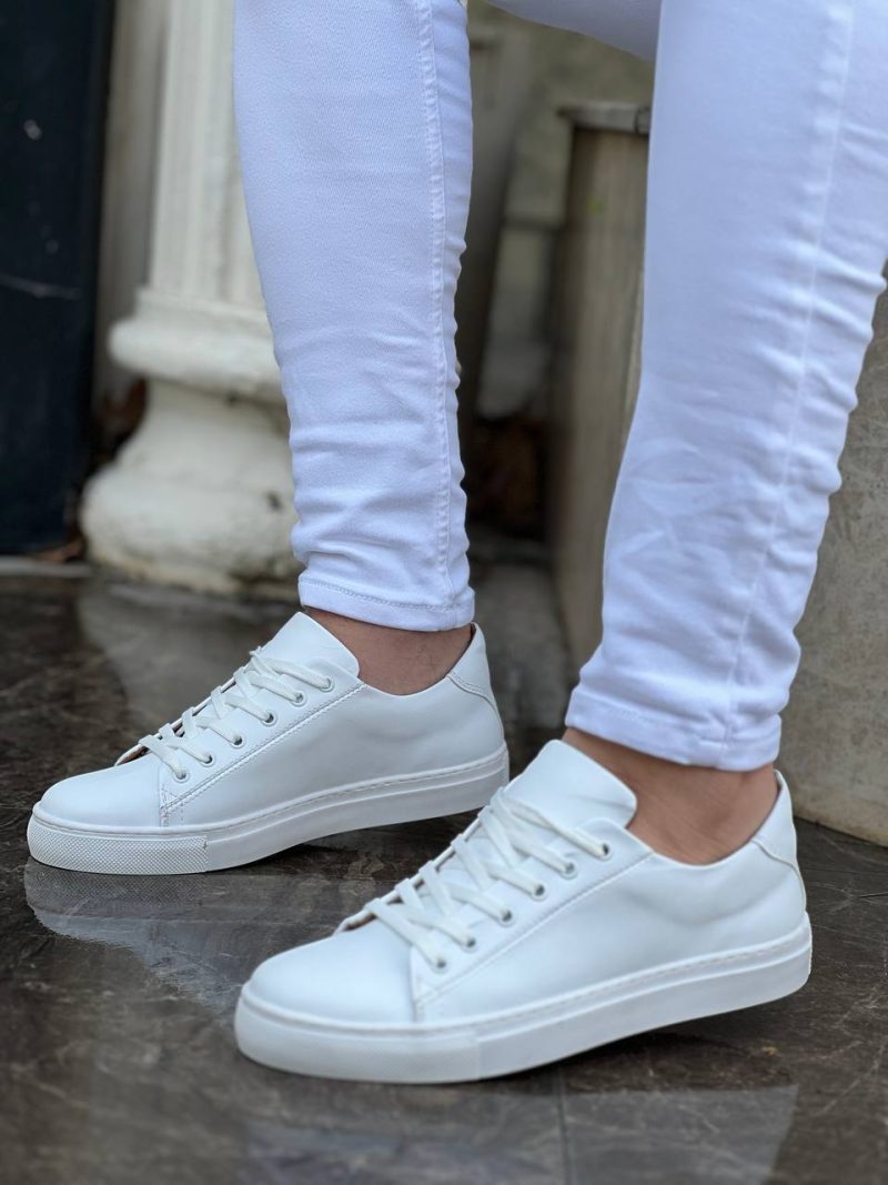 Boa KB-122 Men Casual Shoes,  Leather White Fashion Shoes - Image 2