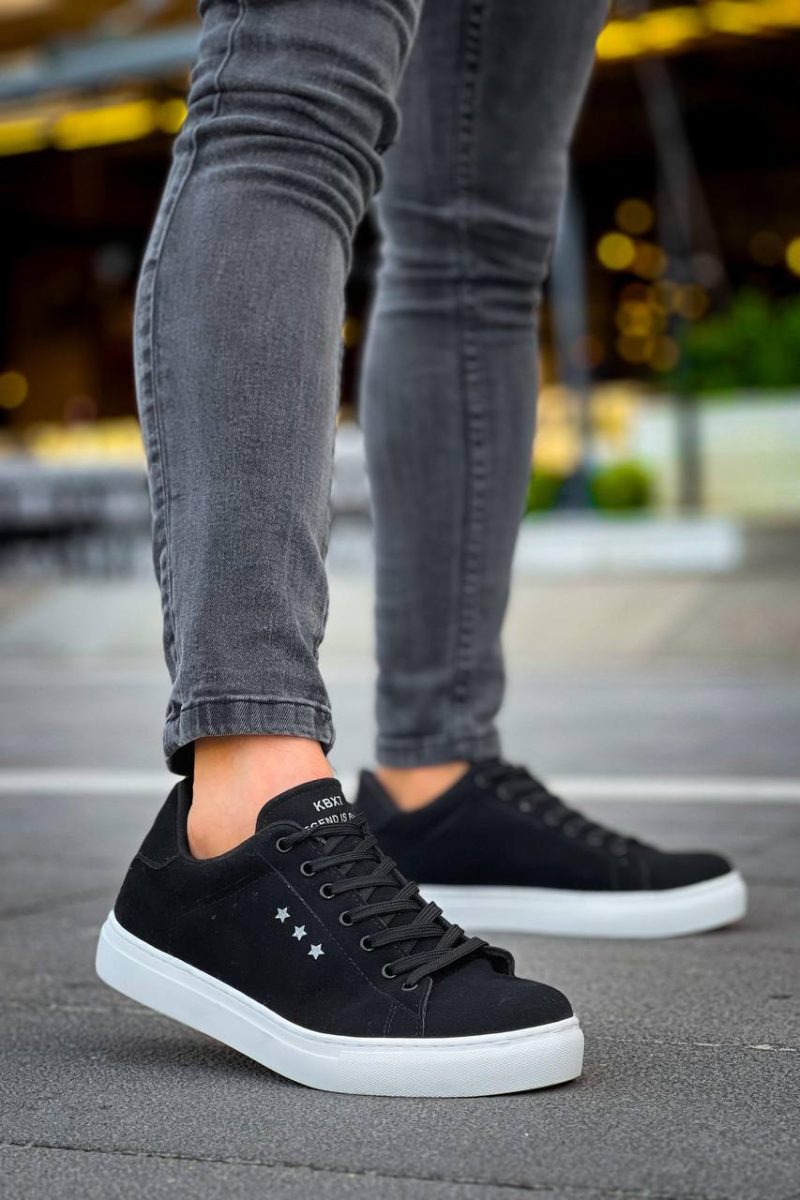 Boa KB-X7- Men Casual Shoes,  Leather Black Fashion Shoes - Image 3
