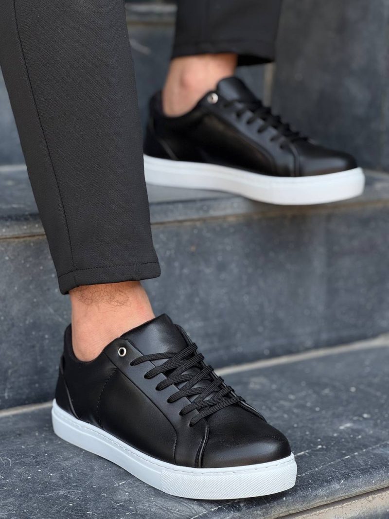 Boa KB-BX1 Men Casual Shoes,  Leather Black Fashion Shoes - Image 3