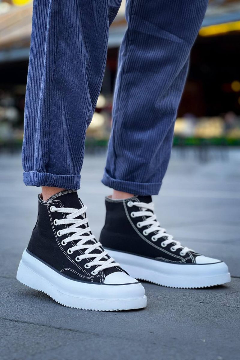 Boa KB-CX- Men Casual Shoes, Linen Leather Black Fashion Shoes