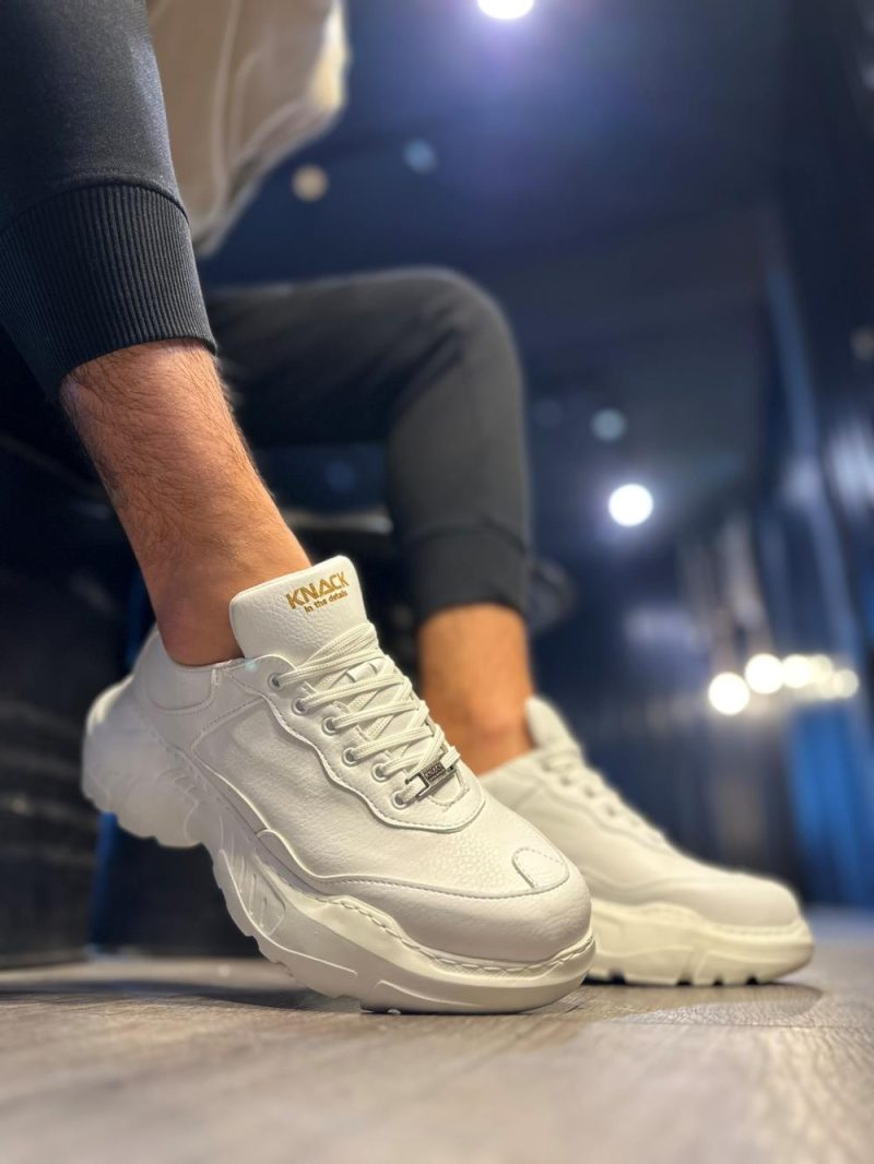 Solaress N75 Mens Sneakers, Leather Daily Shoes White