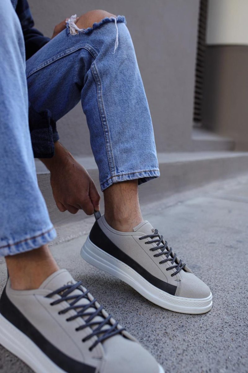 Solaress 010 Mens Sneakers, Leather Sneakers Shoes Taş - Image 5