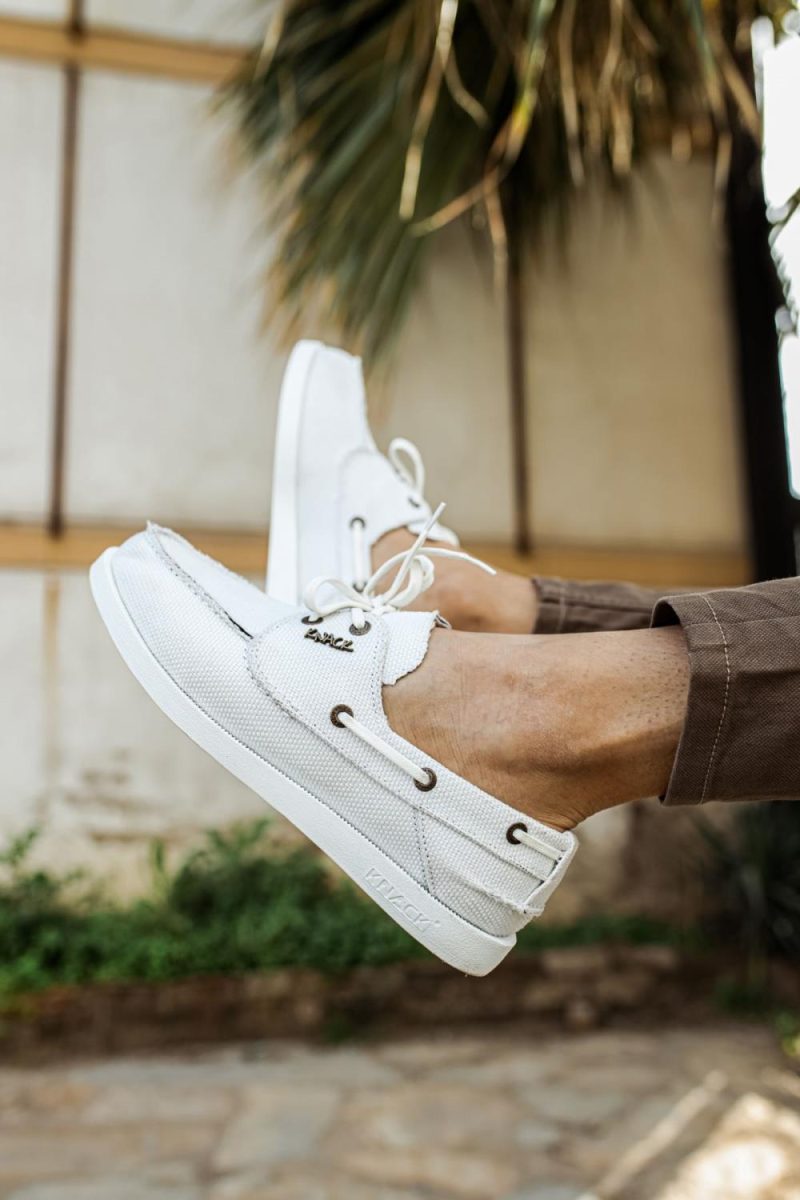 Solaress 008 Mens Sneakers, Leather Daily Shoes White - Image 5
