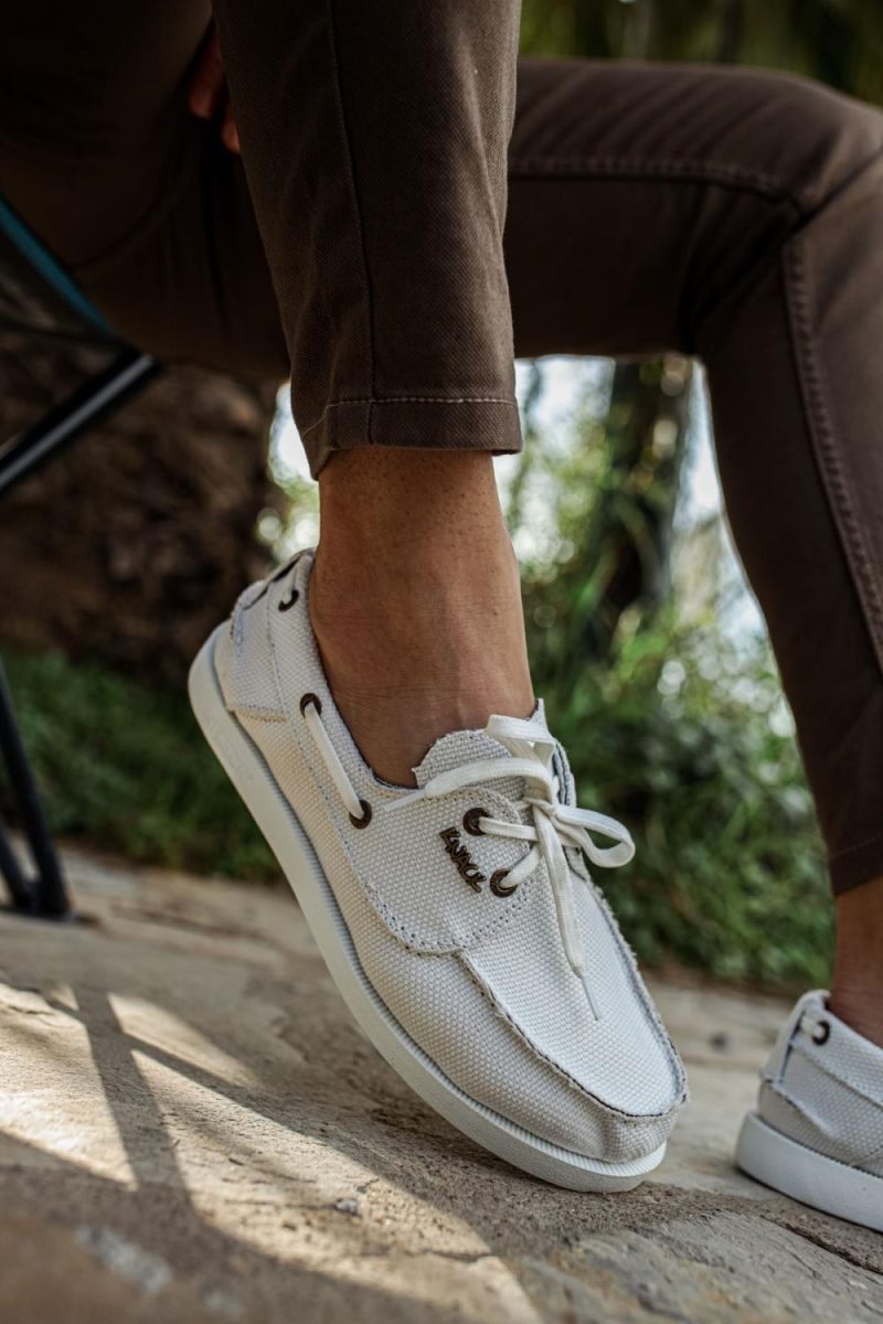Solaress 008 Mens Sneakers, Leather Daily Shoes White - Image 4