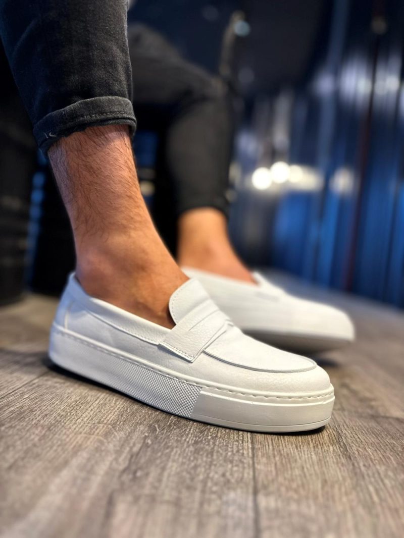 Solaress 400 Mens Sneakers, Leather Daily Shoes White - Image 3
