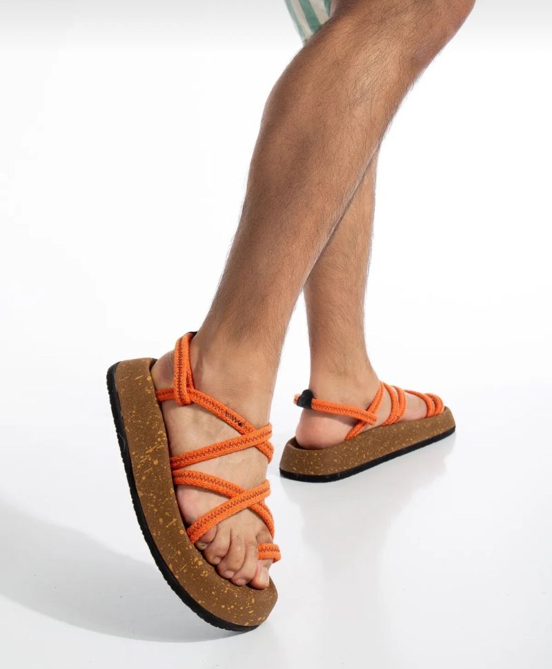 Boa BA0343 Men Sneakers,  Leather Orange Fashion Shoes