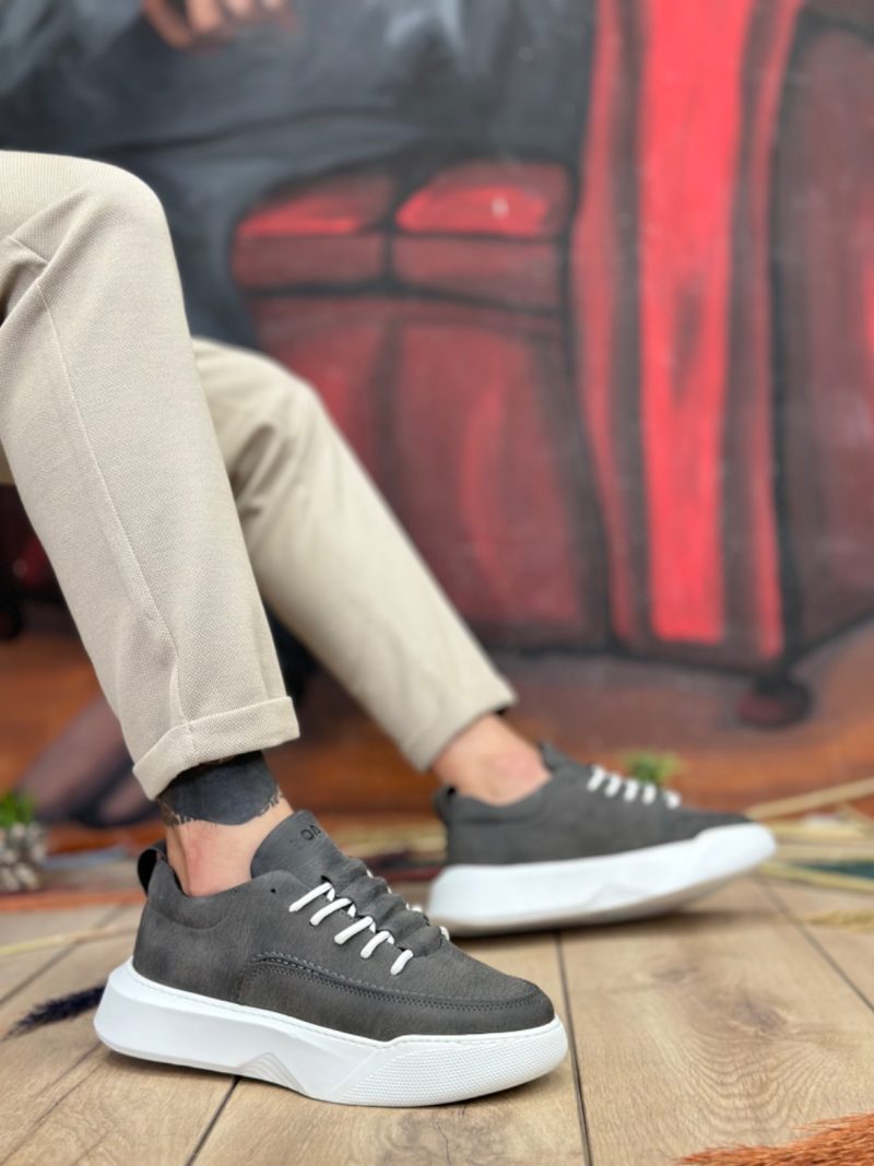Boa BA0332 Men Casual Shoes,  Leather Grey Fashion Shoes