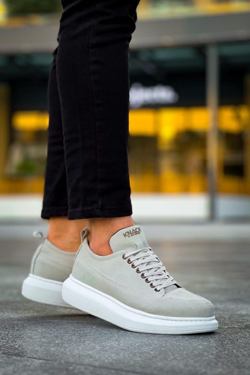 Solaress 814 Mens Sneakers, Leather Daily Shoes Taş - Image 4