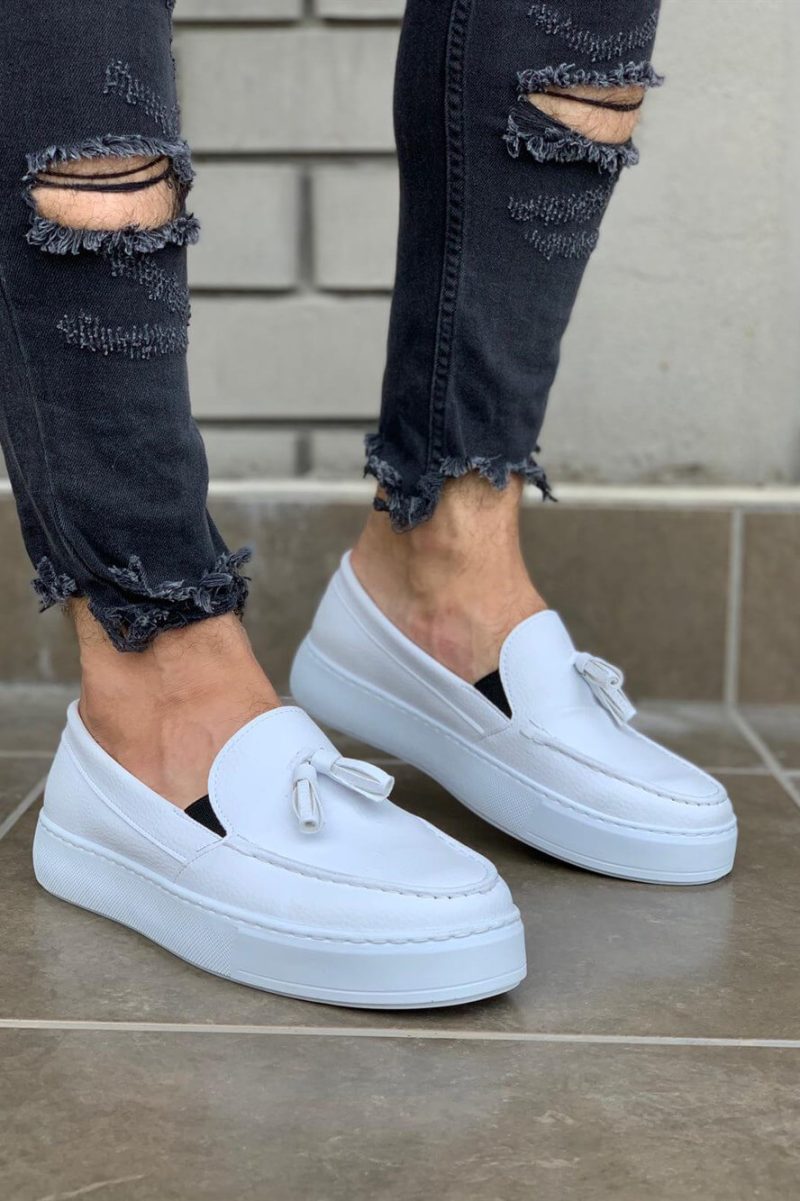 Solaress 717 Mens Sneakers, Leather Daily Shoes White
