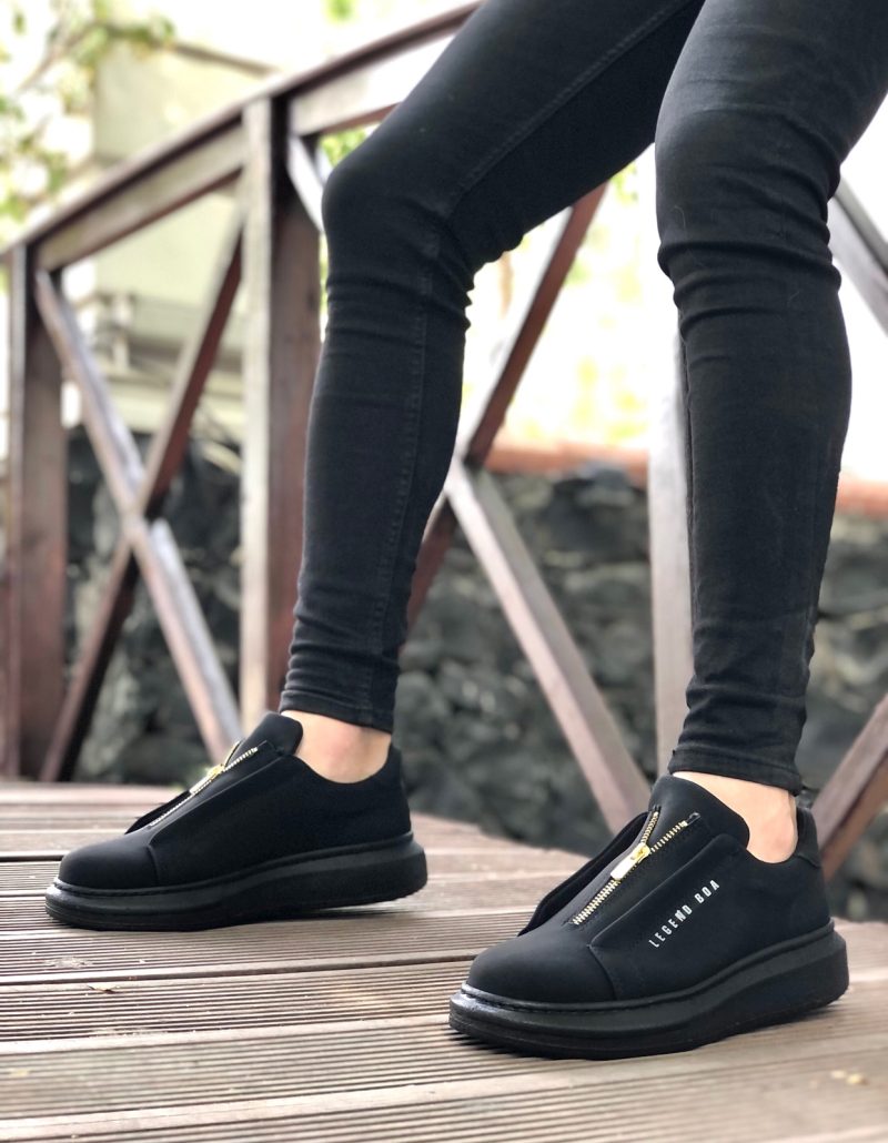 Boa BA0310 Men Casual Shoes,  Leather Black Fashion Shoes