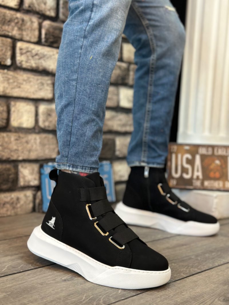 Boa BA0142 Men Boots,  Leather Black Fashion Shoes