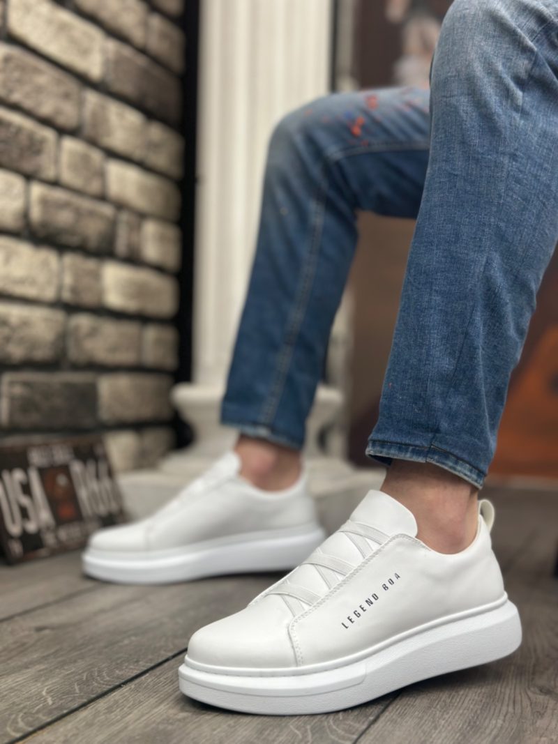 Boa BA0134 Men Casual Shoes,  Leather White Fashion Shoes - Image 2