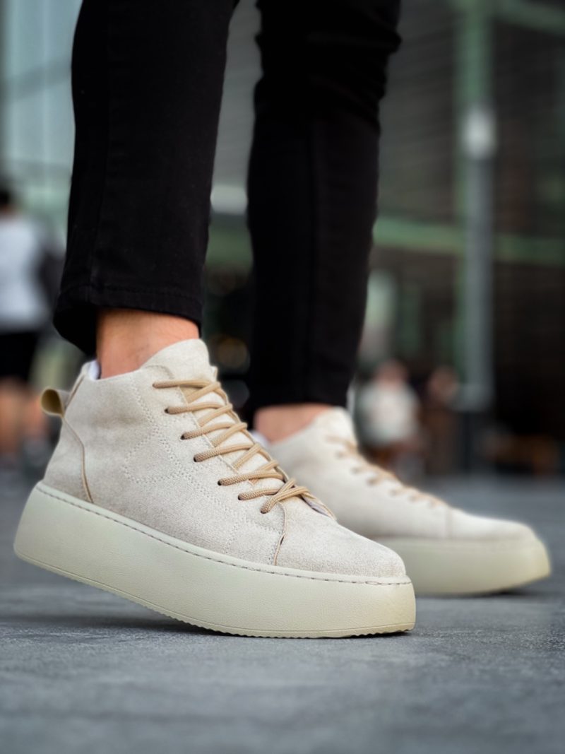 Boa LE10-K Men Boots,  Leather Beige Fashion Shoes