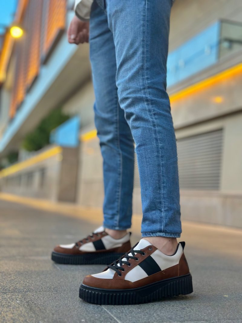 Boa BA0804 Men Sneakers,  Leather Brown Fashion Shoes