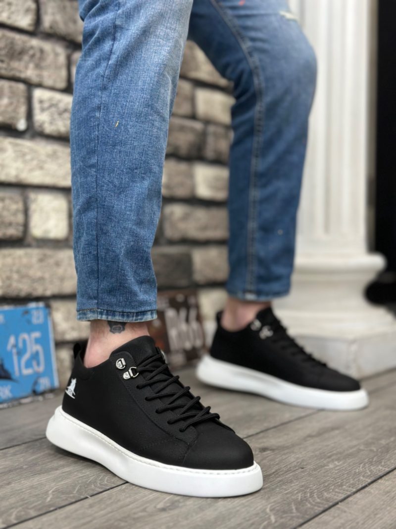 Boa BA0331 Men Casual Shoes,  Leather Black Fashion Shoes